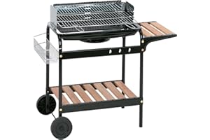 Algon AB120 Barbacoa de Acero esmaltado, 58 x 40 x 74 cm, Color Negro