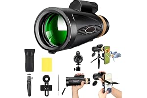 WENSEN Monokular Teleskop 30X60 HD Monokular Fernrohr Erwachsene Monokulars Fernglas mit Smartphone Halterung Stativ FMC BAK4 Prisma Wasserdicht Kompakt Monokulars für Erwachsene Vogelbeobachtung Reisen