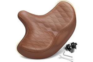 CDYWD Selle de Velo Ultra Confortable Homme et Femme, Extra Large, Épaississant, avec Suspension, Ergonomique Rembourrage Doux, Selle Confort Velo pour VTT, Vélo de Ville, Ebike, Vélo Stationnaire