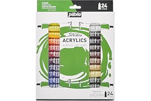 PEBEO – Studio Acrylics - Set de Peinture Acrylique Haute Qualité pour Artistes Professionnels et Peintres Amateurs – 24 Tubes de 12 ml 668720