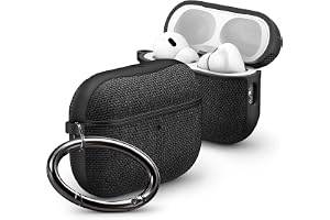 Spigen Urban Fit fodral för Apple AirPods Pro 3 | Nylonklätt PC-fodral med karbinhake i metall för repfritt skydd på språng f