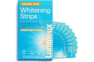Lumineux Teeth Whitening Strips – Tandblekningsremsor – 18 remsor (9 behandlingar) – Peroxidfri tandblekning för känsliga tänder – Emaljskonsam