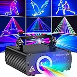 Ehaho Luci Discoteca, 3D RGB Animazione Luci DJ, Luce Discoteca per Feste con Telecomando, Luci Discoteca a Ritmo di Musica,L