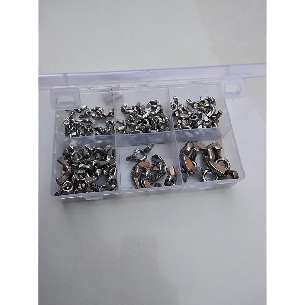 QSCTYG Dadi ad Alette di Farfalla Cappuccio a Vite da Noce a Farfalla a Farfalla in Acciaio Inox M3 M4 M5 M6 M8 M10 M12 Noce (Size : 304 M6 45pcs