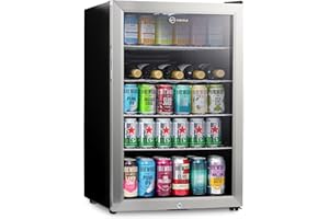 Subcold Super115 LED - Under-Counter Fridge | 115L Beer, Wine & Drinks Fridge | LED Light + Lock and Key | Energy Efficient (Stainless Steel, 115L)