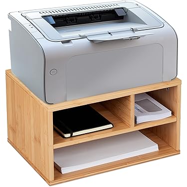 URLINE Printerstandaard met opslag 2 niveaus bureauplank printer tafel