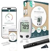Go-Keto - Ketone Meter (mg/dl) - Keto Meter with 10 Ketone Test Strips - Easy Ketosis Measurement for Keto Diet