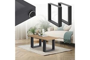 ECD Germany 2 sztuki nogi stolowe - 40 x 43 cm - stal malowana proszkowo - antracyt- design przemyslowy - rama stolu zestaw podstawy stolu plozy stolowe stopy stolowe