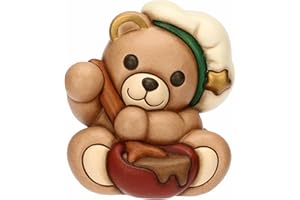 THUN - Teddy chef in ceramica, medio - Thunland - 9,7x8,9x10,5 cm