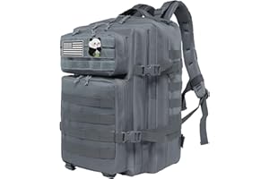Delgeo Plecak Taktyczny 45L, Trekkingowy Plecak Wojskowy Molle Outdoor Hiking Camping Trekking Hunting Travelling dla Kobiet Mężczyzn