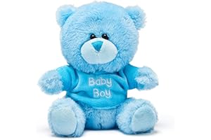 BABY BOX SHOP Newborn Gifts - Teddy Bear for Newborn Baby, Small Blue Teddy Bears for Boy Baby, Baby Teddy for Newborn, Baby Boy Teddy Bear - Teddy Bear for Baby Boy, Small Teddy Ideal Present for New Baby Boy