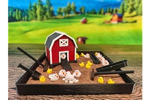 MunnyGrubbers Chicken Zen Garden - Sandbox - Sand Garden - USA Made - 7" x 7" - Fine Sand - Stress Relief