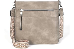 Gladdon bolso bandolera de mujer, bolso de mano, casual bolso multi-compartimentos con bandolera ancha de jacquard