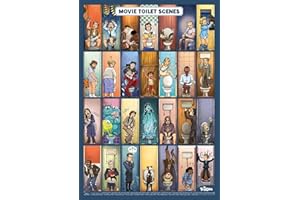Mr. Troove - Movie Toilet Scenes - Poster A2 - Les Scènes Cultes du Cinéma aux Toilettes - Affiche de Films Originale & Drôle pour Homme et Femme - Idée Cadeau pour Noël, Anniversaire, Crémaillère