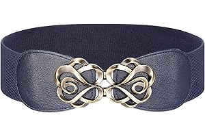 Syuer Women Stretchy Vintage Belt for Dresses Elastic Wide Waist Belt