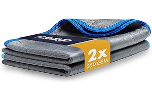 LICARGO® 2X Panni in Microfibra di Carbonio - Panni in Microfibra per Finestrini Trasparenti Senza Macchie e Aloni - Panno in Microfibra da 350GSM - 50x40cm