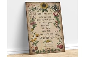 BCTS The Secrete Alice au pays des merveilles Décoration murale The Secrete Alice au pays des merveilles Inspirationallewis Carrollbooke Affiche en métal 20,3 x 30,5 cm