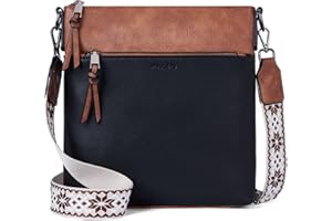 Roulens Mittel Damen Umhängetaschen, Leicht Damen Schultertasche aus Veganes Leder, Crossbody Bags für Frauen mit Verstellbar Abnehmbar Breiter Gurt
