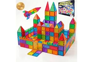 Desire Deluxe magnetiska plattor byggstenar set leksak för flickor och pojkar 3+ år - pedagogisk magnet stjälk inlärning konstruktion leksak förskola hjärnutveckling leksak för barn