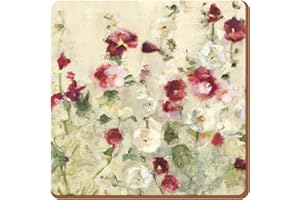 Creative Tops Podkładki „Wild Field Poppies”, klasy premium, z korkowym spodem, w 6-częściowym zestawie, 10,5 x 10,5 cm