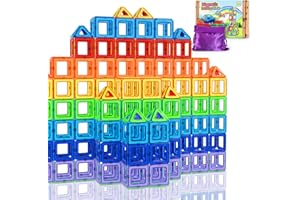 Lovchil Magnetic Building Blocks, 40pcs Magnetic Building Blocks Set, Magnetic Tiles for 3 4 5 6 7 Years Old Boys Girls Toddlers Kids, Preschool Learning Educational Construction Toys (blue)