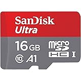 SanDisk Ultra 16 GB microSDHC Memory Card + SD Adapter with A1 App Performance Up to 98 MB/s, Class 10, U1