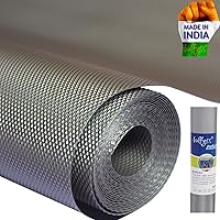 Bulfyss Multipurpose Textured Super Strong Anti-Slip Mat Liner - Size 45X500cm (5 Meter Roll, Grey)