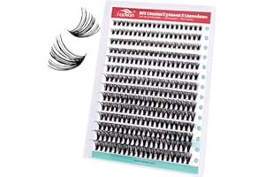 FADVAN Extension Ciglia Fai Da Te Curvatura C 280pcs Ciuffetti Ciglia Finte Professionale - Ciglissime Press E Go - Ciglia Finte Naturali (40P-0.07C, Mix 8-16mm)