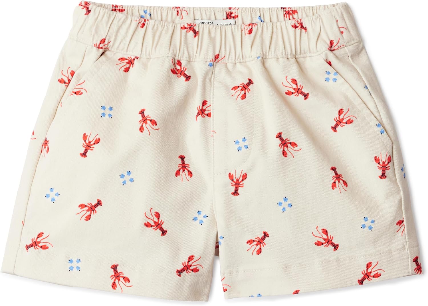 Amazon Essentials x Sofia Grainge Pantalones Cortos de Sarga de Algodón sin Cordones Unisex Bebé