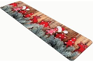 Comart - Tappeto Cucina Austin - Impermeabile - Antiscivolo - Antimacchia - Lavabile in Lavatrice - Passatoia in Poliestere - per Corridoio e Cucina - Made in Italy - Decori Natale - 50x230 cm