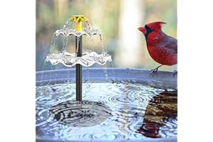 HAIJED Solar Fountain Pump with Panel, 2.5W DIY Solar Fountain Pump Kit with 6 Nozzles and 7.6Ft Power Cord, Solar Powered Fountain Water Pump for Bird Bath Fish Tank Pond Outdoor Patio Garden Backyard Pool