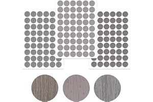 WORAHROE Pegatinas para agujeros de tornillo, 3 hojas, 162 piezas de 21 mm, calcomanías para agujeros de tornillo con textura de madera, calcomanías feas para tapas de rosca, gabinete, multicolor