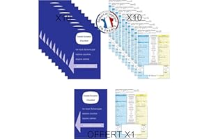 TAPE CINQ - Marque Et Fabrication Française - 10 Constats Amiable D'Accident Européen + 1 Offert - pour Voiture, Moto et Camion - pour Jeune Conducteur A Ou Professionnel, Il Reste Indispensable.