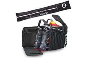 Otaro Housse Ski et Sac Chaussure Ski (Pro Set | 56 L & 76 L - 96 L) Ensemble Premium | Housse pour Skis et Sac à Chaussures de Ski avec Compartiment pour Casque | Porte Ski, Housse Ski