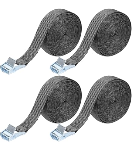 URAQT Heavy Duty Spanbanden, 4 Stuks 3M Verstellbare Spanbanden Ratelbanden Voor Motorfiets, Vracht, Vrachtwagens, Aanhangwagen, Bagage, 250 Kg Laadvermogen, Snelsluiting (Zwart URAQT Heavy Duty Spanbanden, 4 Stuks 3M Verstellbare Spanbanden Ratelbanden Voor Motorfiets, Vracht, Vrachtwagens, Aanhangwagen, Bagage, 250 Kg Laadvermogen, Snelsluiting (Zwart