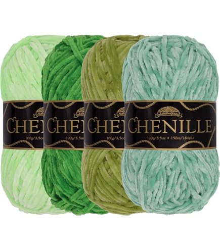 Lot De 3 Pelotes Fil Chenille Himalaya Velvet – 100% Polyester, 120 M, Ultra Doux Pour Tricot/crochet (100 G) - 6