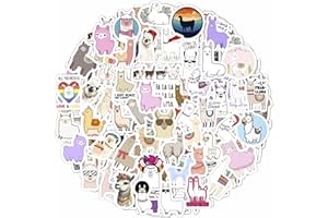 PADABAYKA 100 Adesivi con Lama per Bottiglie d'Acqua e Laptop - Favors e Decorazioni per Feste a Tema Lama - Llama Stickers