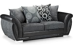 Honeypot - Sofa - Shannon - 3 Seater - 2 Seater - Armchair - Swivel chair - Corner - Black - Fabric (3 Seater)