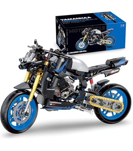 Technical MOC Construction Bricks Motorcycle Model Creative Building Kit Assembly Toys Educational Gift For Children Boys Girls - 26 - View #3