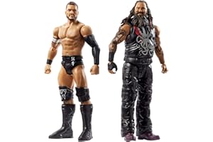 Mattel FMF88 WWE Finn Balor i Bray Wyatt 15 cm podstawowe figurki, 2 sztuki, zabawka dla dzieci od 6 lat