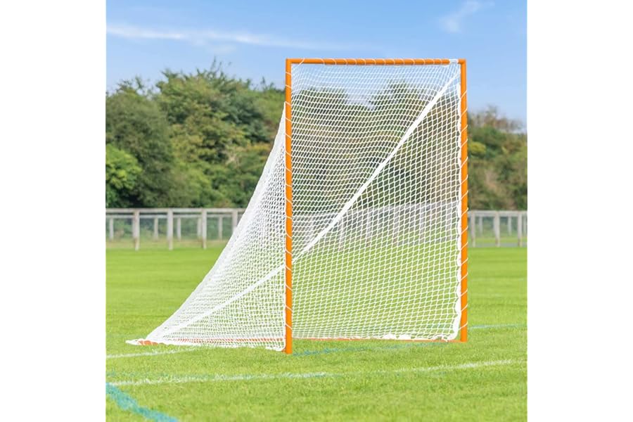 FORZA Regulation Lacrosse Goal [6ft x 6ft] | Durable Galvanised Steel Frame, Weather Resistant, Includes 3mm or 6mm Polyester Net - Ideal for Schools & Competitions