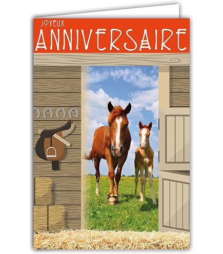 Glitzer Geburtstagskarte Cowgirl Mit Pferd – 12x17,5 Cm, Gelb, Mit Umschlag, Für Mädchen
