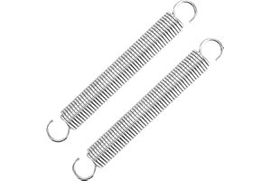 GUNGY Ressort de Traction 125mm Ressorts de Tension avec Crochets Ressorts en Acier Inoxydable Diamètre du Fil 1,9 mm Diamètre Extérieur 16mm Force 7,20KG 2 Pièces