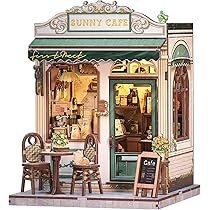 Kit Book Nook CUTEBEE – Libreria In Miniatura Con Luci LED, Puzzle 3D In Legno Per Adulti E Ragazzi