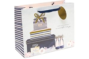 UK Greetings Torebka na prezent Różowy Motyl Duża torba na prezent