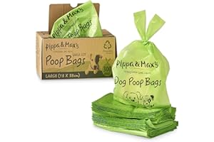 Pippa & Max Dog Poo Bags | Easy-Tie Handles, Heavy-Duty & Leak-Proof | Large Size for All Breeds | Pet Poop Cleanup | Pack of 300
