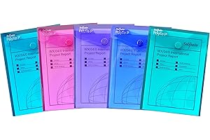 Snopake A6 Polyfile P Portrait Popper Wallet with Press Stud Closure [Pack of 5] Electra Assorted [13287]