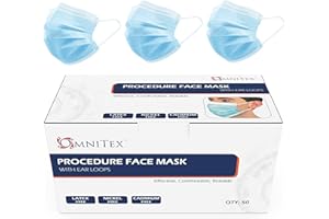 Omnitex British Brand 50pk 3ply Premium Type II Disposable Surgical Face Mask | EN14683 98% Filtration Medical Grade Type 2 with Ear Loops