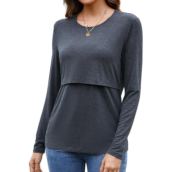 FEOYA Zwangere zorg sweatshirt dames lange mouwen borstvoeding shirt sweatshirt borstvoeding shirt sweatshirt borstvoeding top moederschapsmode warme trui voor borstvoeding, wit, M FEOYA Zwangere zorg sweatshirt dames lange mouwen borstvoeding shirt sweatshirt borstvoeding shirt sweatshirt borstvoeding top moederschapsmode warme trui voor borstvoeding, wit, M