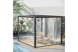 SUNSHINE SMILE Plane Durchsichtig für Außenbereich,3x4m Plane Transparent mit Ösen,Durchsichtige wasserdichte,Abdeckplane Transparent für Außenbereich,für Balkon Gartenmöbel Hühnerstall,Schutz Vor Witterung﻿